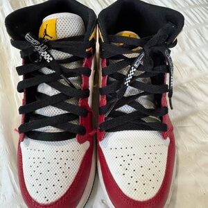 Air Jordan Red and White Sneakers